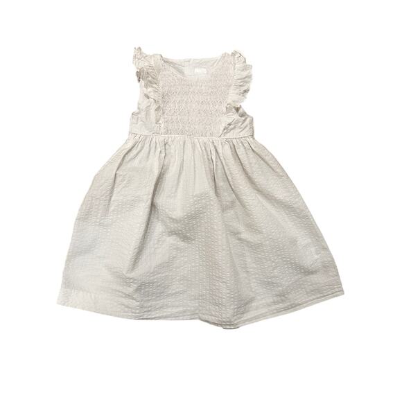 Edgehill Collection Sleeveless White Cotton Ruffled Dress Cottage Fairy, 4T